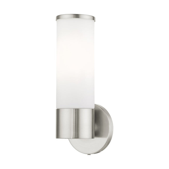 Livex Lindale 1 Light ADA Vanity Sconce, Brushed Nickel - 16561-91