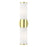 Livex Lindale 2 Light ADA Vanity Sconce, Brass/Opal White Twist Lock