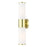 Livex Lindale 2 Light ADA Vanity Sconce, Brass/Opal White Twist Lock