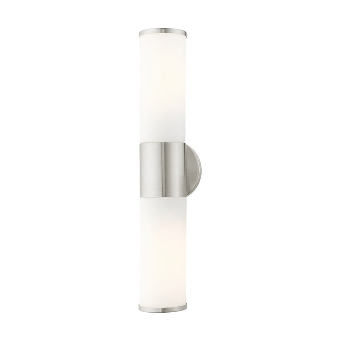 Livex Lindale 2 Light ADA Vanity Sconce, Brushed Nickel - 16562-91