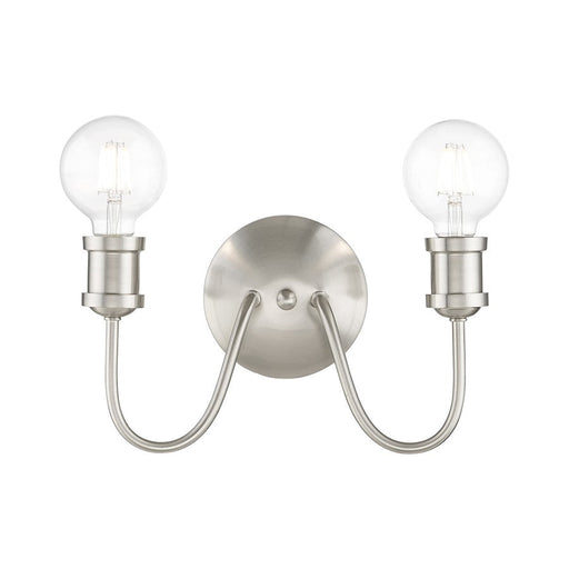 Livex Lansdale 2 Light Vanity Sconce, Brushed Nickel - 16572-91