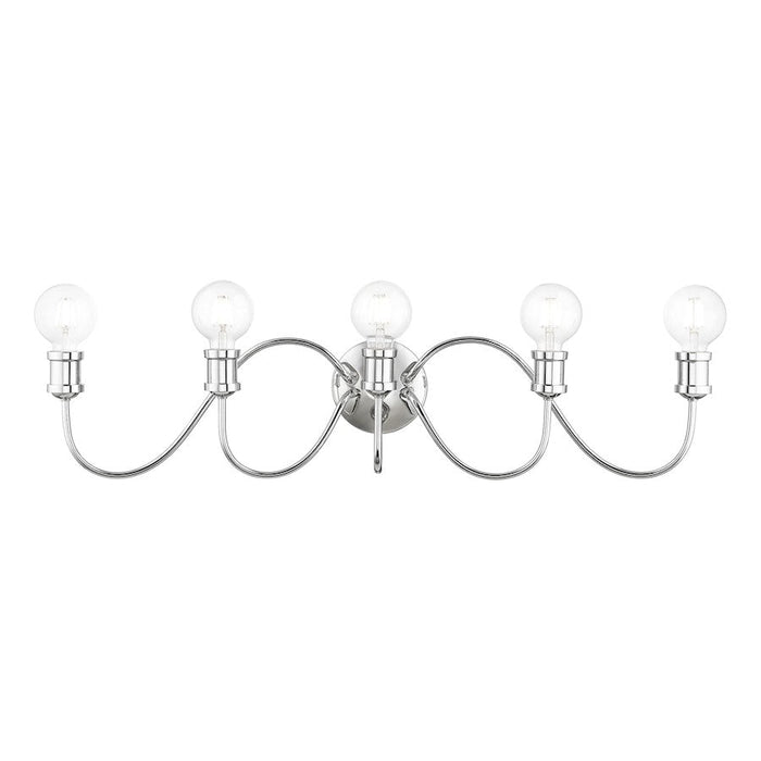 Livex Lansdale 5 Light Large Vanity Sconce, Polished Chrome - 16575-05