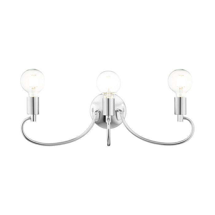 Livex Bari 3 Light Vanity Sconce, Polished Chrome - 16583-05