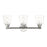 Livex Catania 3 Light Vanity Sconce, Chrome/Hand Blown Clear - 16783-05