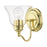 Livex Moreland 1 Light Wall Sconce, Polished Brass/Clear - 16931-02