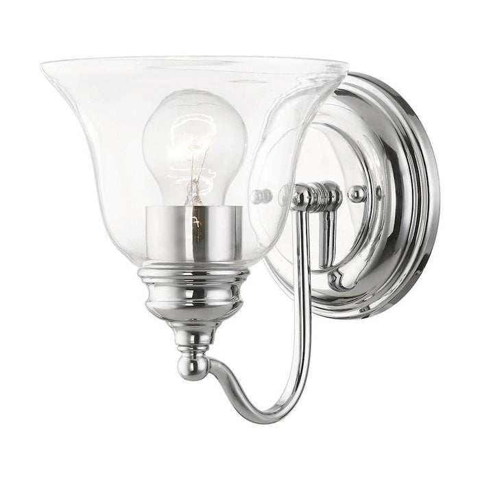 Livex Moreland 1 Light Wall Sconce, Polished Chrome/Clear - 16931-05