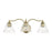 Livex Moreland 3 Light Vanity Sconce, Antique Brass/Clear