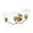 Livex Moreland 3 Light Vanity Sconce, Antique Brass/Clear