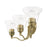 Livex Moreland 3 Light Vanity Sconce, Antique Brass/Clear