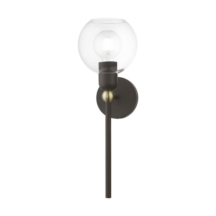 Livex Downtown 1 Light Sphere Single Sconce