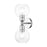 Livex Downtown 2 Light Sphere Vanity Sconce, Polished Chrome/Clear - 16972-05