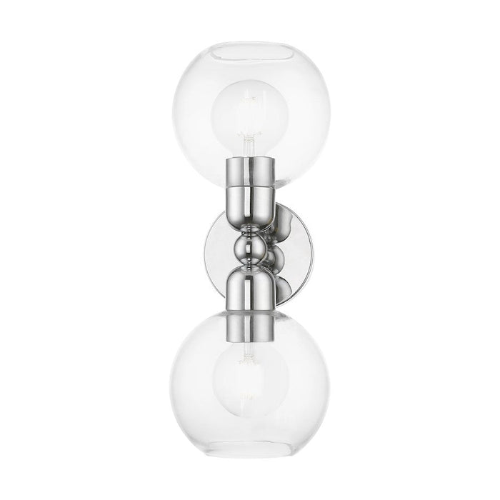 Livex Downtown 2 Light Sphere Vanity Sconce