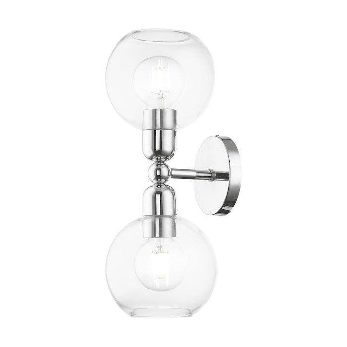 Livex Downtown 2 Light Sphere Vanity Sconce