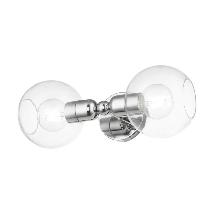 Livex Downtown 2 Light Sphere Vanity Sconce