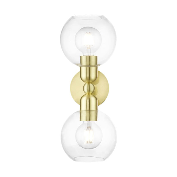 Livex Downtown 2 Light Sphere Vanity Sconce