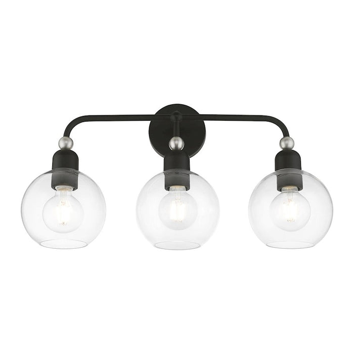 Livex Downtown 3 Light Sphere Vanity Sconce