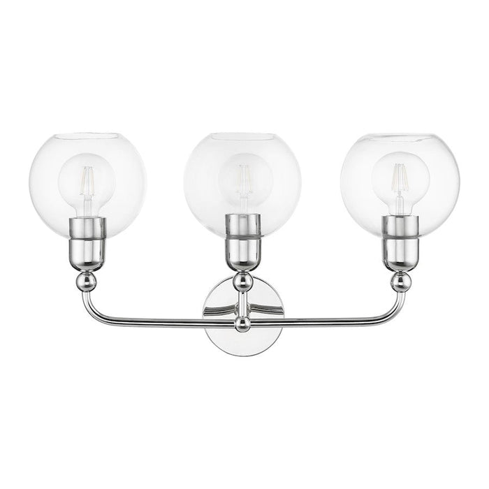 Livex Downtown 3 Light Sphere Vanity Sconce