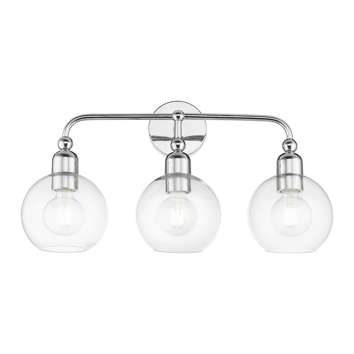 Livex Downtown 3 Light Sphere Vanity Sconce