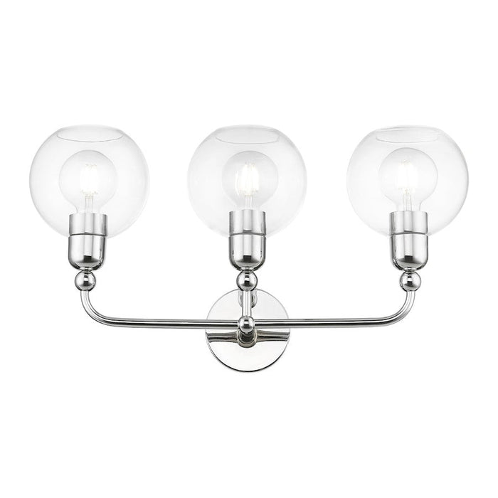 Livex Downtown 3 Light Sphere Vanity Sconce