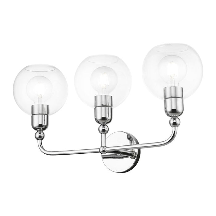 Livex Downtown 3 Light Sphere Vanity Sconce