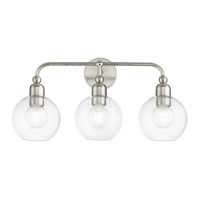 Livex Downtown 3 Light Sphere Vanity Sconce