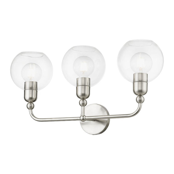 Livex Downtown 3 Light Sphere Vanity Sconce