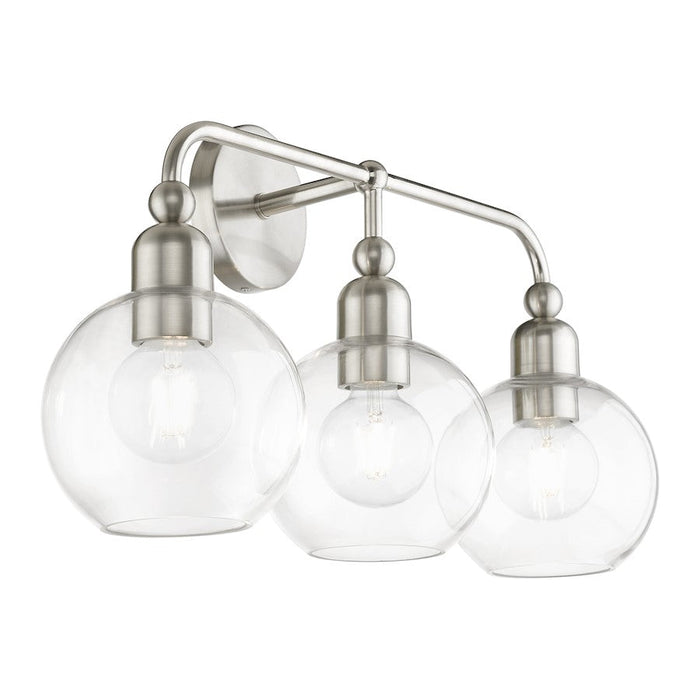 Livex Downtown 3 Light Sphere Vanity Sconce