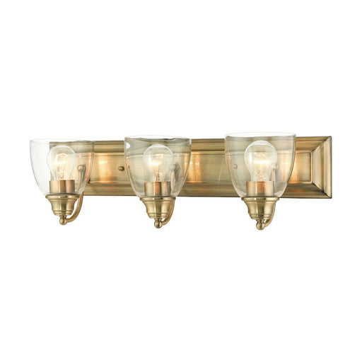 Livex Birmingham 3 Light Vanity Sconce, Antique Brass - 17073-01