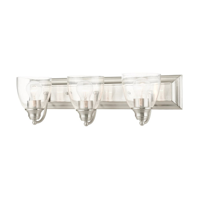 Livex Birmingham 3 Light Vanity Sconce, Brushed Nickel - 17073-91