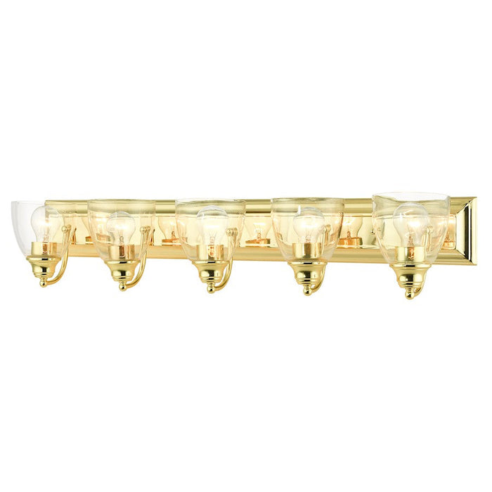 Livex Birmingham 5 Light Vanity Sconce, Polished Brass - 17075-02