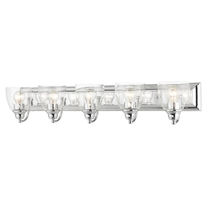 Livex Birmingham 5 Light Vanity Sconce, Polished Chrome - 17075-05