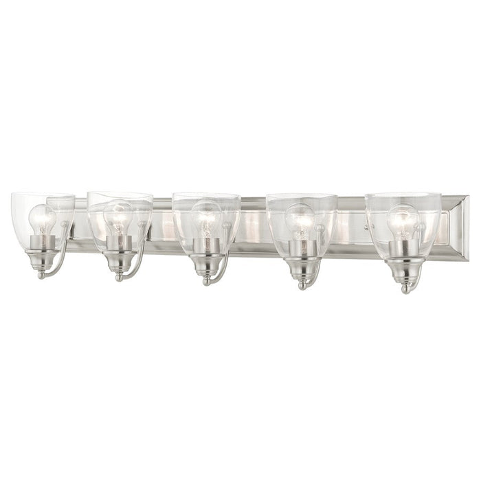 Livex Birmingham 5 Light Vanity Sconce, Brushed Nickel - 17075-91