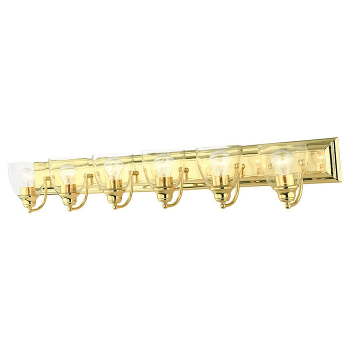 Livex Birmingham 6 Light Vanity Sconce, Polished Brass - 17076-02