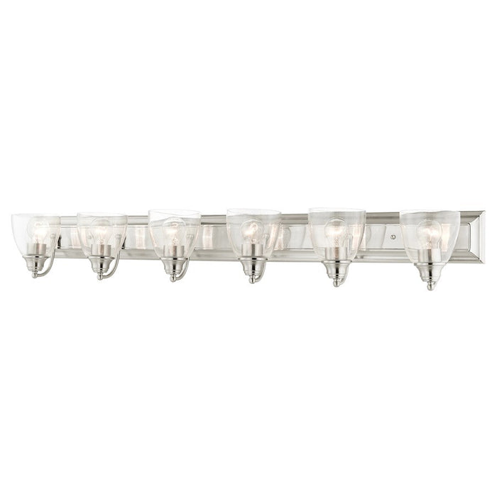 Livex Birmingham 6 Light Vanity Sconce, Brushed Nickel - 17076-91