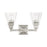 Livex Mission 2 Light Vanity Sconce, Brushed Nickel/Clear Glass - 17172-91