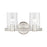 Livex Munich 2 Light Vanity Sconce, Brushed Nickel/Clear - 17232-91