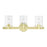 Livex Munich 3 Light Vanity Sconce, Satin Brass/Clear - 17233-12