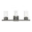 Livex Carson 3 Light Vanity Sconce, Black Chrome/Clear - 17313-46