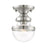 Livex Oldwick 1 Light Flush Mount , Brushed Nickel/Hand Blown Clear - 17410-91