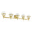 Livex Oldwick 5 Light Large Vanity Sconce, Polished Brass/Clear