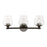 Livex Willow 3 Light Vanity Sconce, Black Chrome/Clear - 17473-46