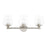 Livex Willow 3 Light Vanity Sconce, Brushed Nickel/Clear - 17473-91