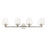 Livex Willow 4 Light Vanity Sconce, Brushed Nickel/Clear - 17474-91