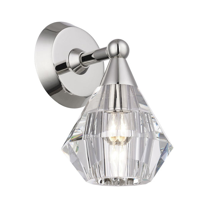 Livex Brussels 1 Light Crystal Single Sconce