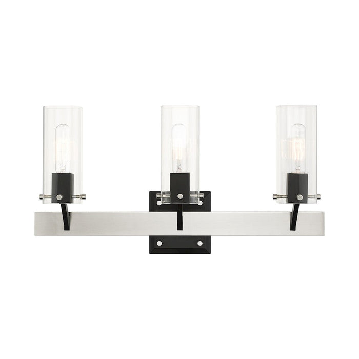 Livex Beckett 3 Light Vanity Sconce, Brushed Nickel - 17823-91