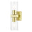 Livex Clarion 2 Light Vanity Sconce, Satin Brass/Clear - 18032-12