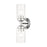 Livex Whittier 2 Light Vanity Sconce, Chrome/Hand Blown Clear - 18082-05