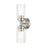 Livex Whittier 2 Light Vanity Sconce, Brushed Nickel/Hand Blown Clear - 18082-91