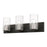 Livex Zurich 3 Light Vanity Sconce, Black/Brushed Nickel/Clear Seeded