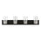 Livex Zurich 4 Light Large Vanity Sconce, Black/Nickel/Clear Seeded